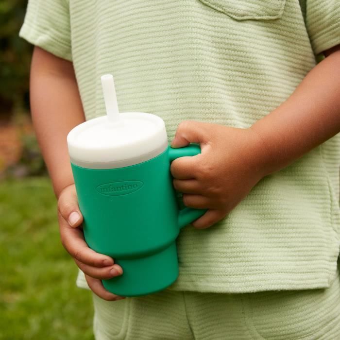 Infantino My First Cup - Silicone - Green Pine - 255 ml