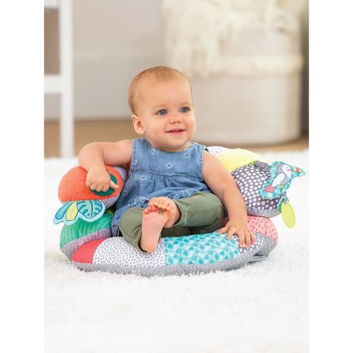 INFANTINO Tummy Time 2-in-1 Activity Cushion, Adaptable for Sitting, Tummy, and Back Play