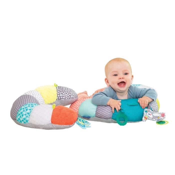 INFANTINO Tummy Time 2-in-1 Activity Cushion, Adaptable for Sitting, Tummy, and Back Play