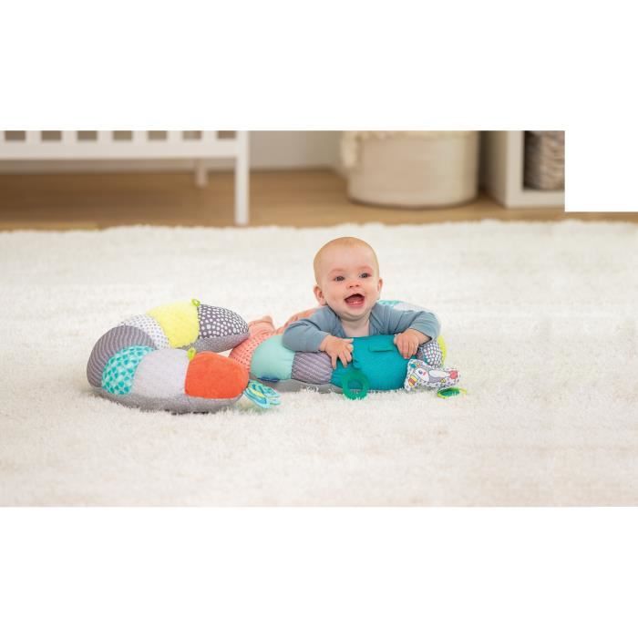 INFANTINO Tummy Time 2-in-1 Activity Cushion, Adaptable for Sitting, Tummy, and Back Play
