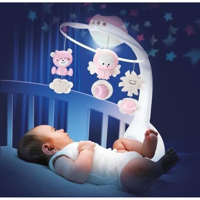 Mobile - INFANTINO - 4914 - Douce Nuit 3en1 - Rose