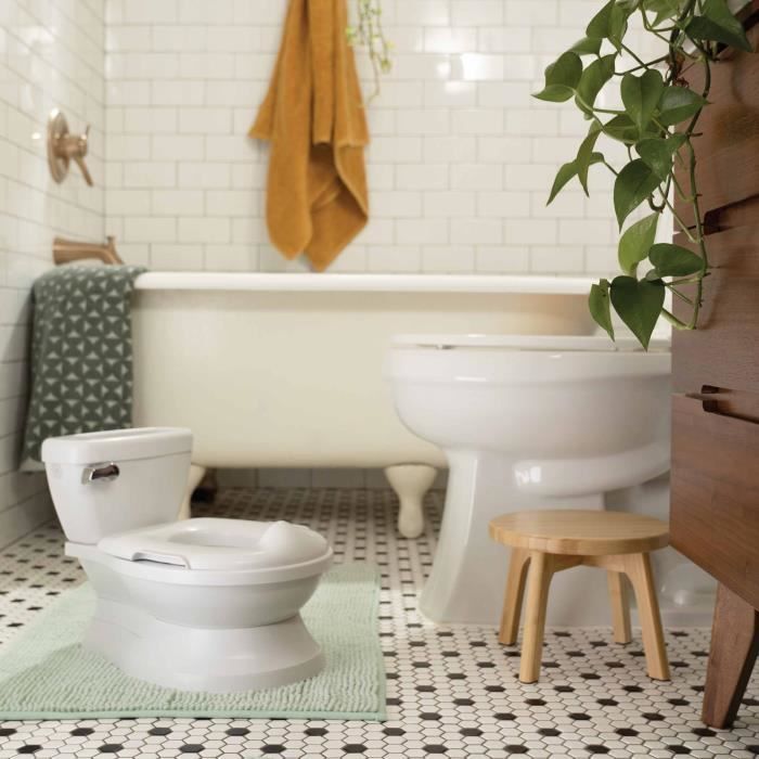 INGENUITY Mini Children's Toilet with Toilet Seat Reducer, Musical Flush, White
