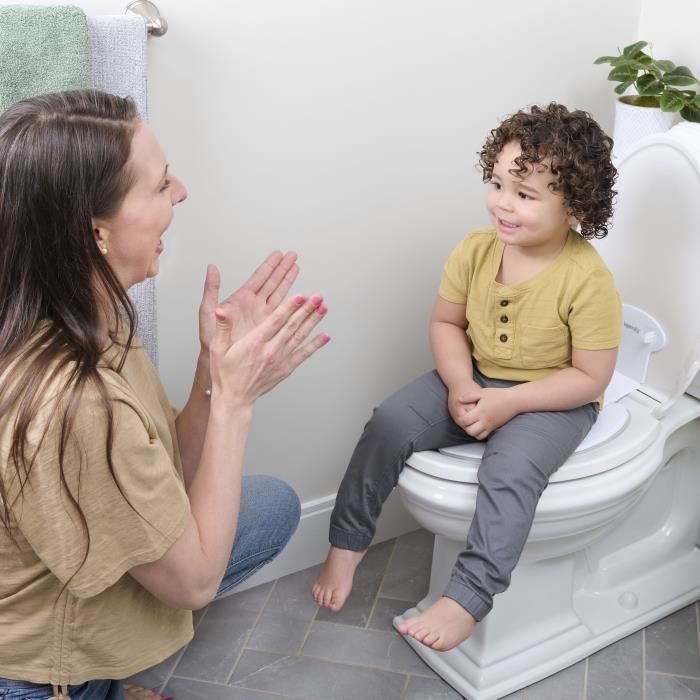 INGENUITY Child Toilet Seat Reducer, Flip & Sit, Universal Adhesive