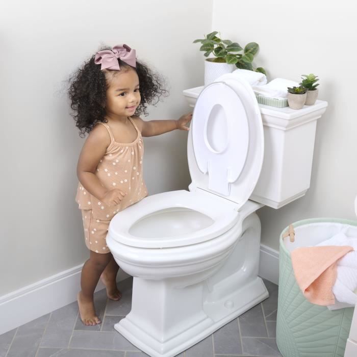 INGENUITY Child Toilet Seat Reducer, Flip & Sit, Universal Adhesive