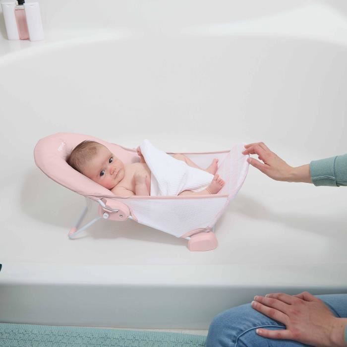 Ingenuity Foldable Baby Bath Seat - Pink - 2 Position