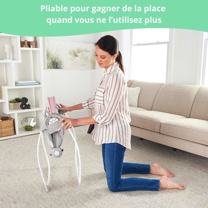 INGENUITY Foldable Electric Baby Swing - Flora - Baby Gift