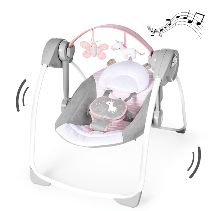 INGENUITY Foldable Electric Baby Swing - Flora - Baby Gift