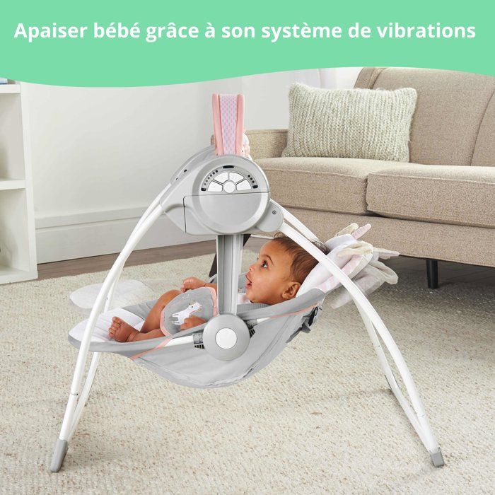 INGENUITY Foldable Electric Baby Swing - Flora - Baby Gift