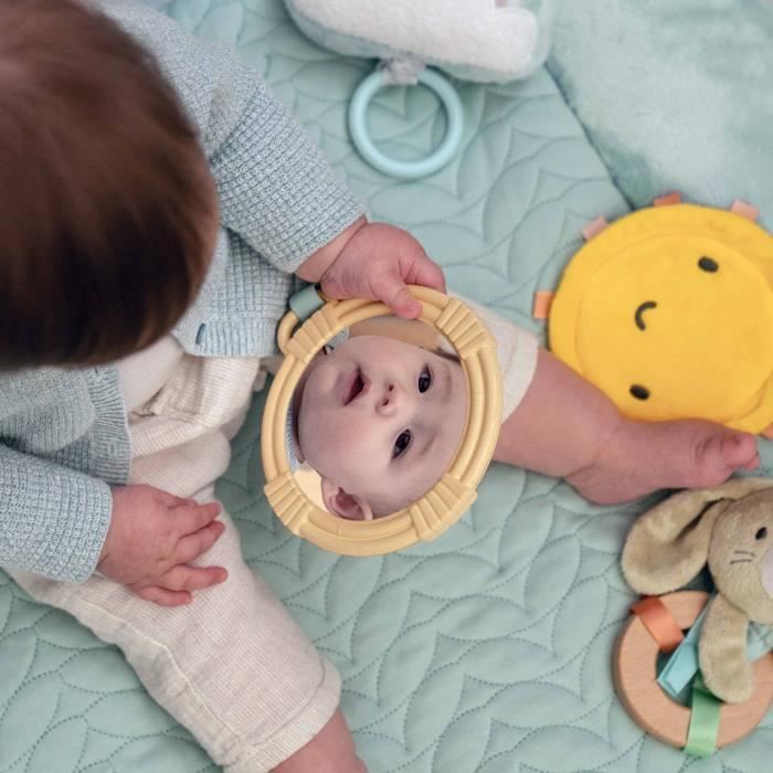 INGENUITY Calm Spring Extra Soft Baby Floor Play Mat with 6 Detachable Multi-Sensory Toys