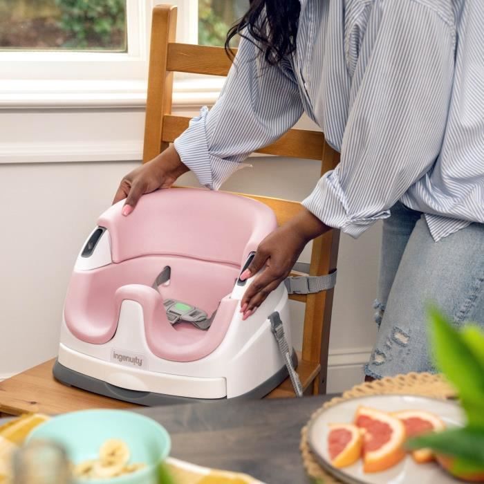 INGENUITY Baby Booster Seat - 2-in-1 Base, Removable Tray, Easy Storage and Cleaning