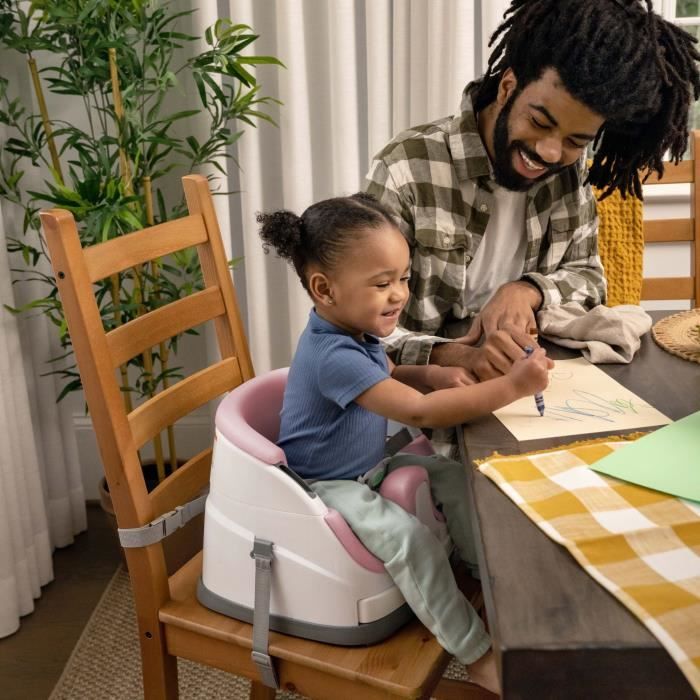 INGENUITY Baby Booster Seat - 2-in-1 Base, Removable Tray, Easy Storage and Cleaning