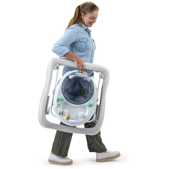 INGENUITY Chambray - Foldable, convertible baby walker with activities, baby gift - 3 height settings - 6 M+