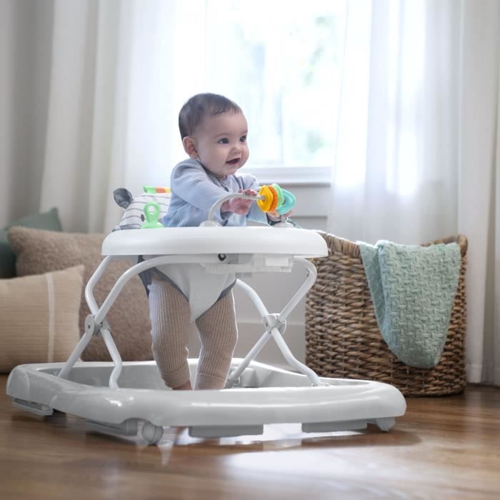 INGENUITY Chambray - Foldable, convertible baby walker with activities, baby gift - 3 height settings - 6 M+