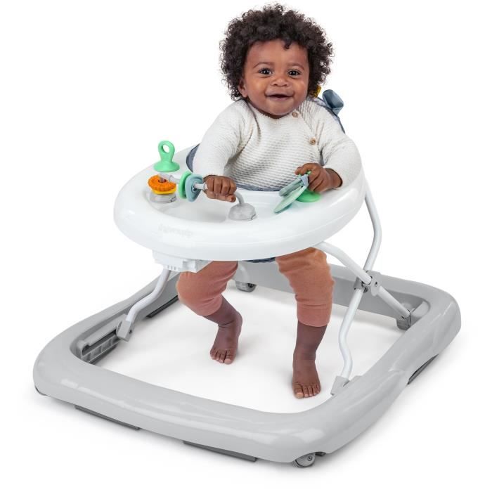 INGENUITY Chambray - Foldable, convertible baby walker with activities, baby gift - 3 height settings - 6 M+