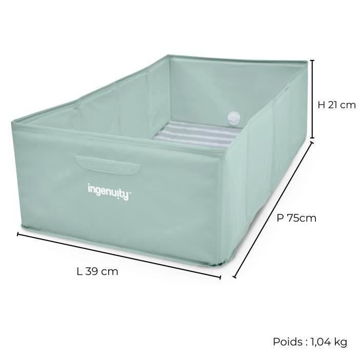 INGENUITY - Foldable Baby Bathtub - Portable - Waterproof Lining - Easy to Clean