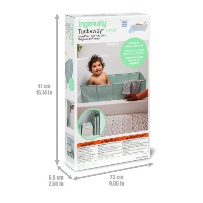 INGENUITY - Foldable Baby Bathtub - Portable - Waterproof Lining - Easy to Clean