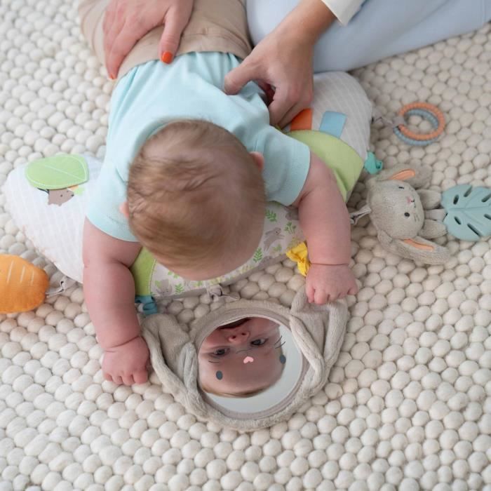 INGENUITY Sylvi Baby Floor Playmat for Extended Tummy Time with Multi-Sensory Toys