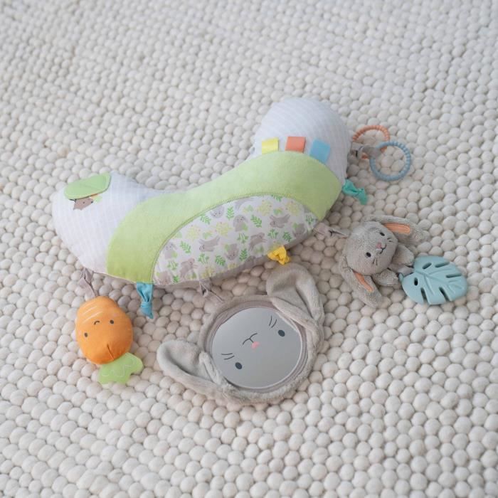 INGENUITY Sylvi Baby Floor Playmat for Extended Tummy Time with Multi-Sensory Toys