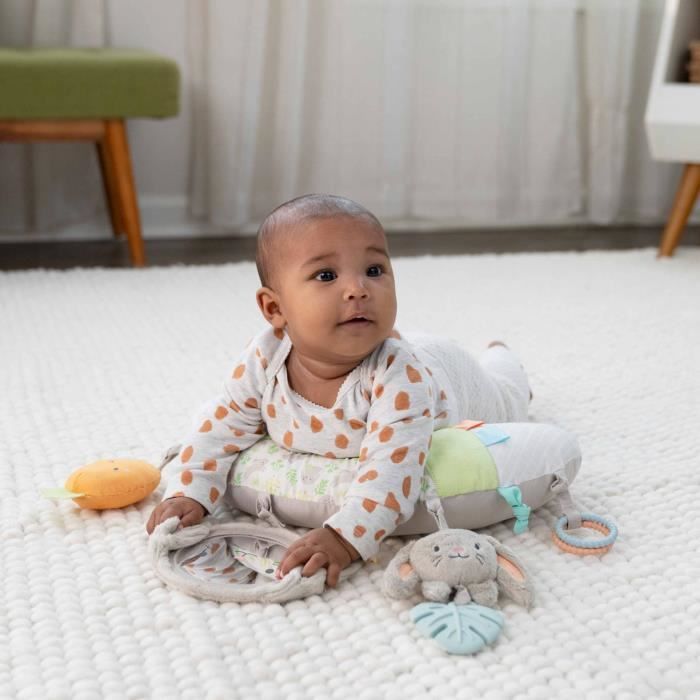 INGENUITY Sylvi Baby Floor Playmat for Extended Tummy Time with Multi-Sensory Toys