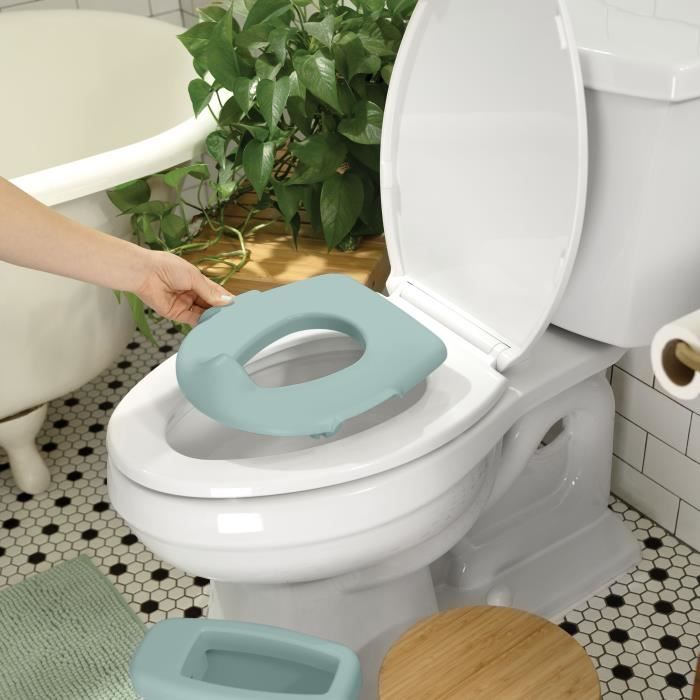 INGENUITY Mini Children's Toilet with Toilet Seat Reducer, Musical Flush, Green