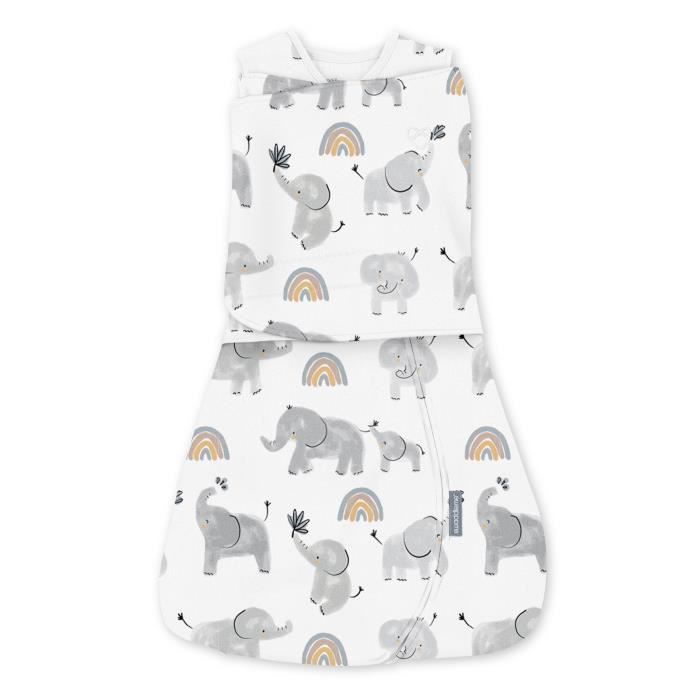 INGENUITY Swaddle Sleeping Bag - Elephant Design - TOG 1 - 3 to 6 Months