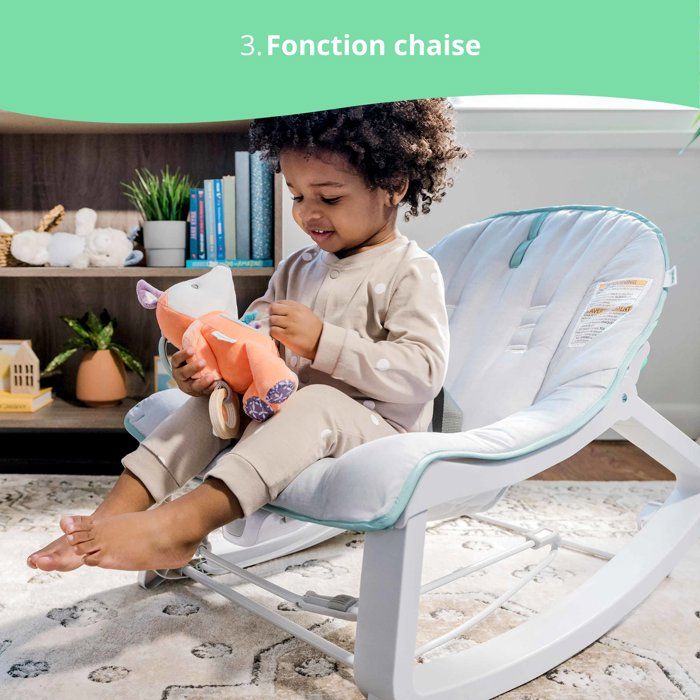 INGENUITY Keep Cozy Weaver 3-Position Convertible Baby Rocking Bouncer, 0 M+ up to 18 kg