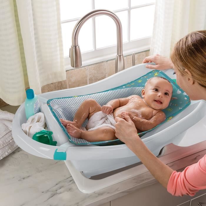 INGENUITY - Convertible Baby Bathtub - Extra-Large - Comfortable - with Soft Fabric Baby Hammock Seat - up to 24 Months
