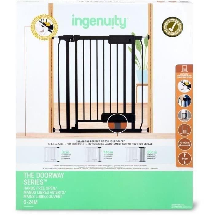 INGENUITY Stair Safety Gate - 73 to 80 cm - 84 cm High - Hand or Foot Opening
