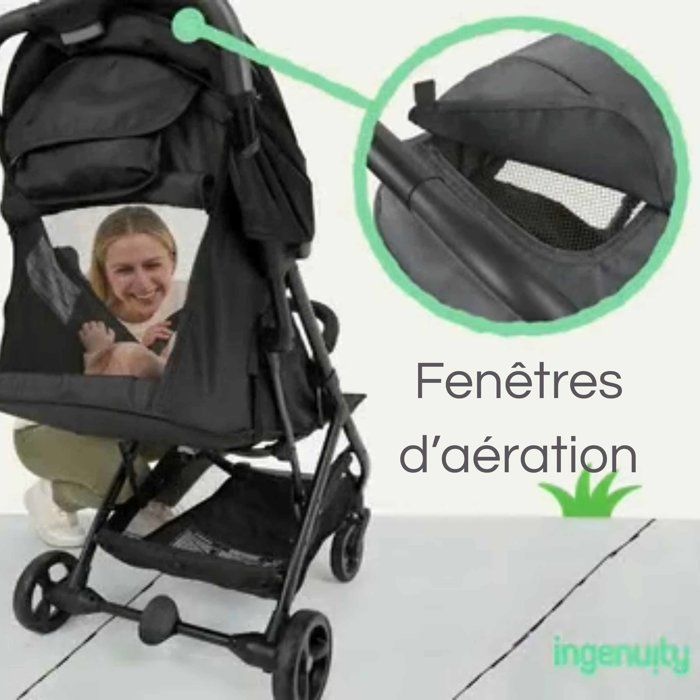 INGENUITY Ultra-compact 3D Quickclose Stroller - Lightweight - From birth to 4 years - Rain cover included