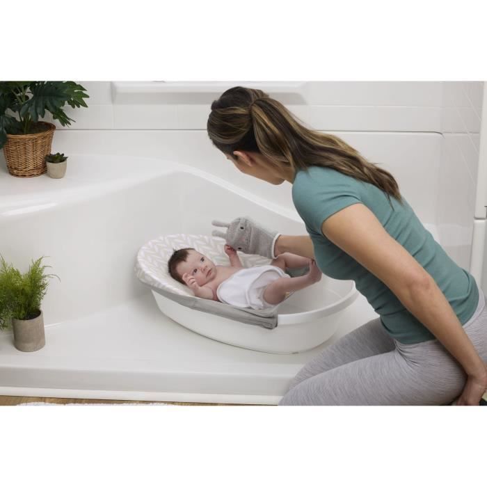 INGENUITY Sylvi Baby Bathtub - Convertible Hammock for Infants - Includes Washcloth and Bath Book