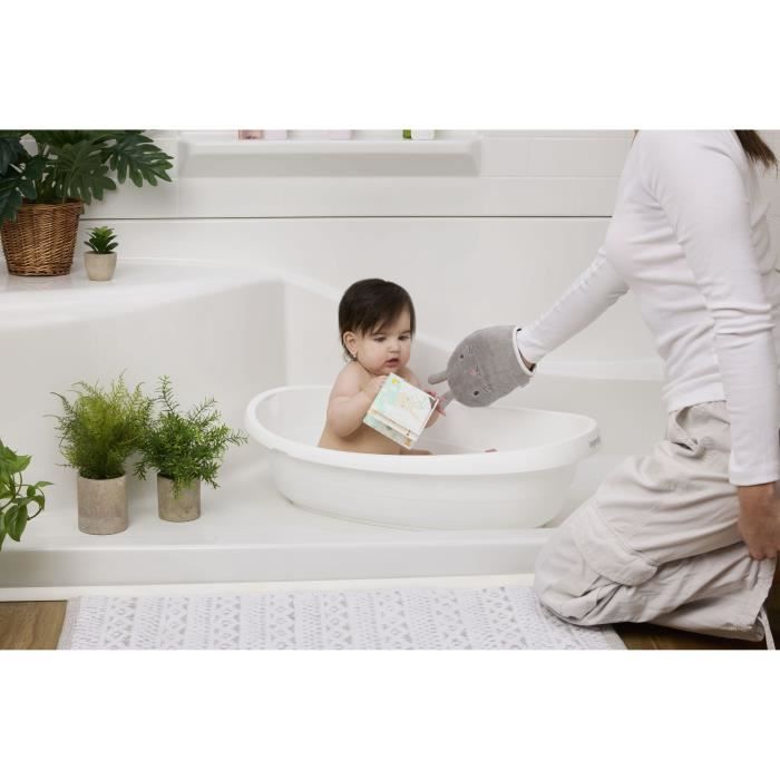 INGENUITY Sylvi Baby Bathtub - Convertible Hammock for Infants - Includes Washcloth and Bath Book