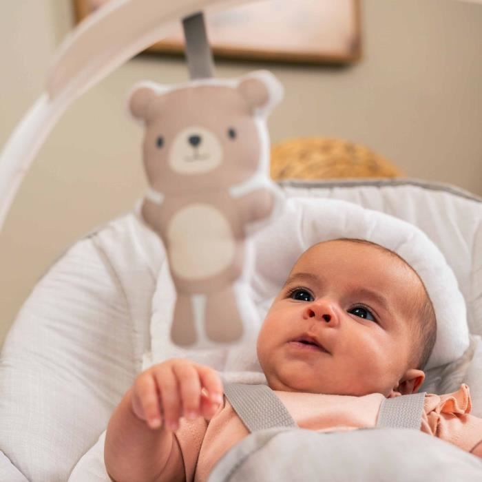 INGENUITY Keep Cozy 3-in-1 Convertible Baby Rocking Bouncer - Linden - 3 Positions: Removable toy bar with plush toys, up to 18 kg