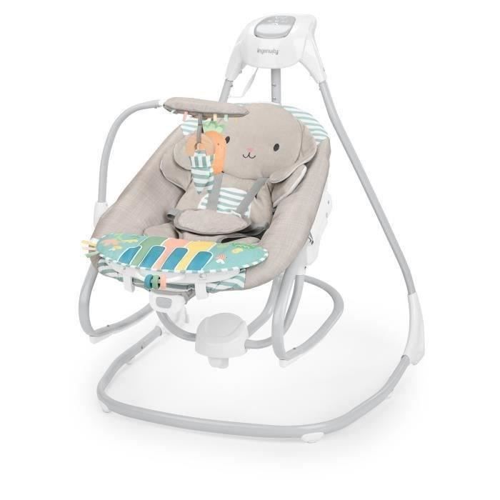 INGENUITY Sylvi 4-in-1 Electric Swing and Rocking Chair with Baby Piano Toy