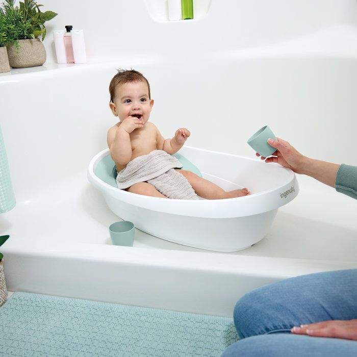 INGENUITY Convertible Baby Bathtub - Extra-Large with Soft Fabric Hammock and Sitting Support