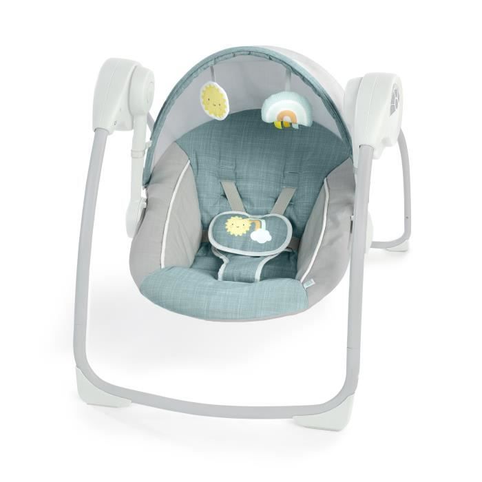 INGENUITY Sun Valley Electric Baby Bouncer/Swing, 2 Toys, Reclining Seat