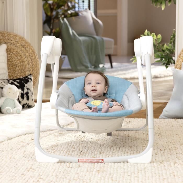INGENUITY Sun Valley Electric Baby Bouncer/Swing, 2 Toys, Reclining Seat