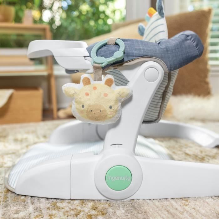 INGENUITY - Casi the Zebra - Baby Learning Seat - Provides Support for Baby, Baby Gift