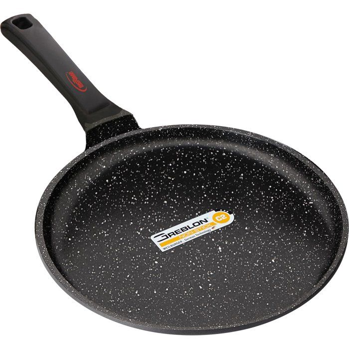 INOXIBAR Crepe Pan - 26 cm - Non-stick - Suitable for All Hobs Including Induction - Black