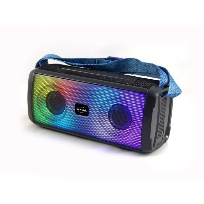INOVALLEY Bluetooth Speaker with Lights - HP345-B - 10W - Bluetooth V5.3