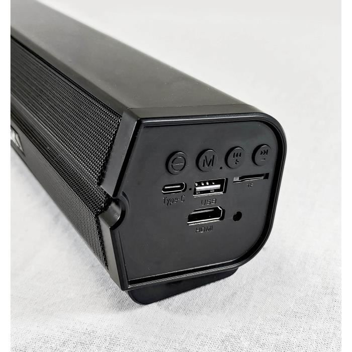 INOVALLEY Luminous Sound Bar - BS11 - 60W - Bluetooth V5.0 - HDMI - USB 2.0 - FM