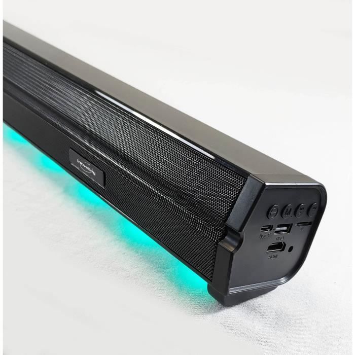 INOVALLEY Luminous Sound Bar - BS11 - 60W - Bluetooth V5.0 - HDMI - USB 2.0 - FM