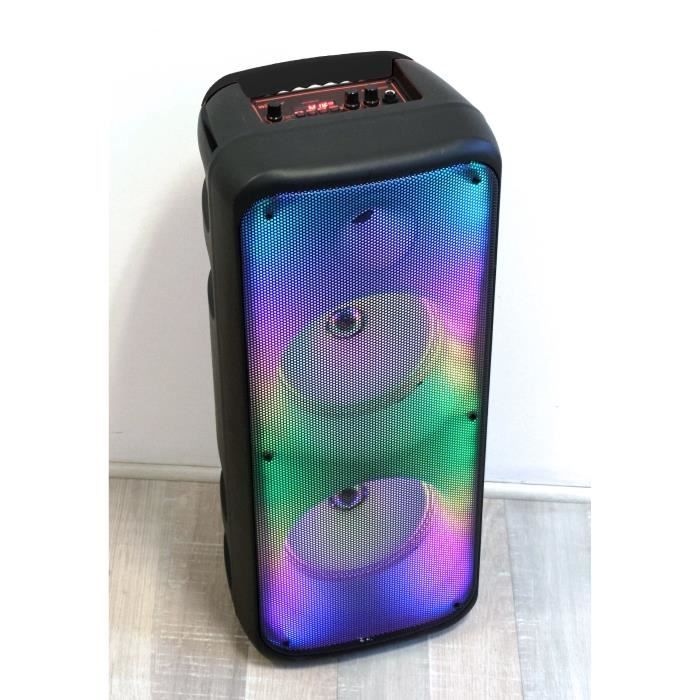 INOVALLEY Light-Up Karaoke Speaker - KA25-FIRE - Bluetooth V5.0 - 850W - Black