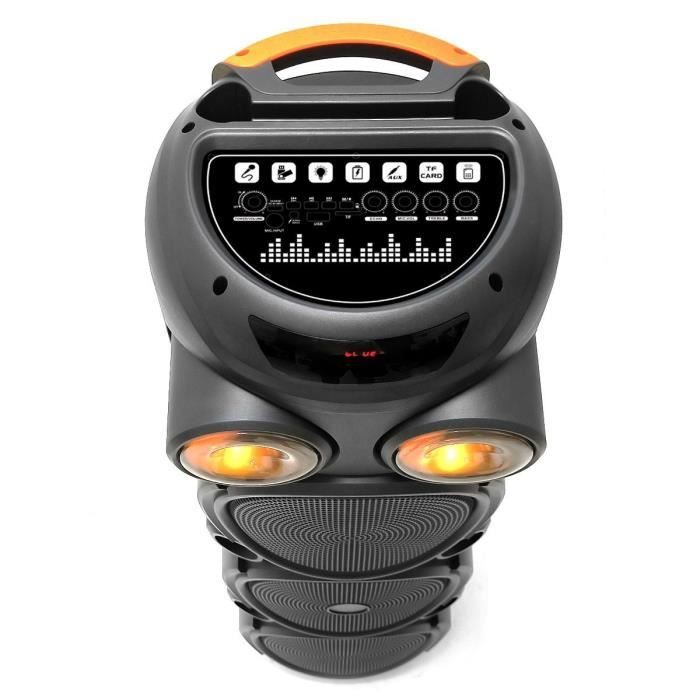 INOVALLEY Light-Up Karaoke Speaker - KA129-XXL - Bluetooth V5.0 - 90 cm - 1000 W - Wireless Microphone Included