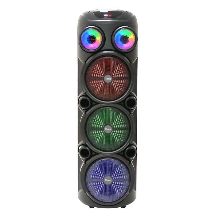INOVALLEY Light-Up Karaoke Speaker - KA129-XXL - Bluetooth V5.0 - 90 cm - 1000 W - Wireless Microphone Included