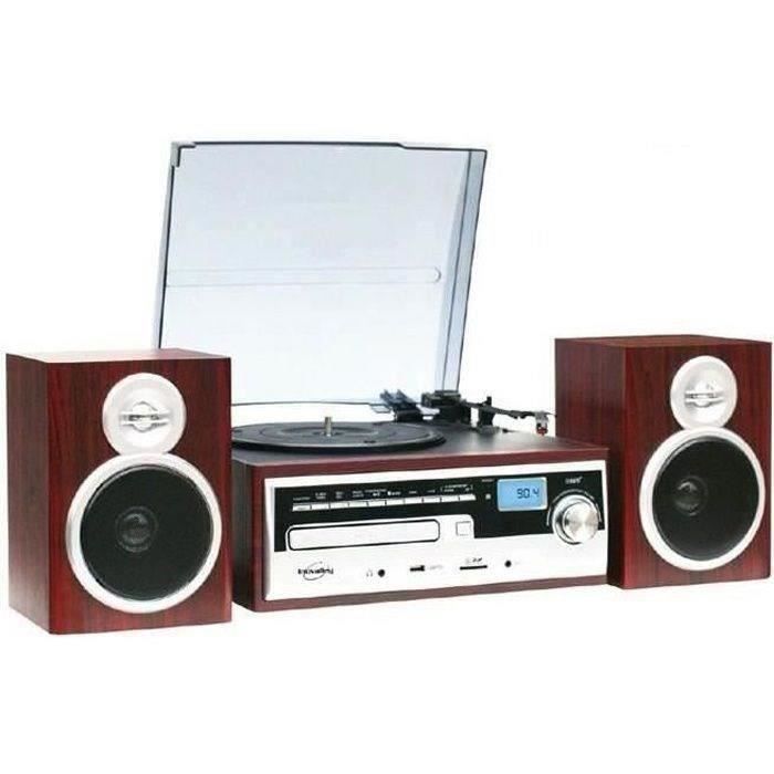 INOVALLEY CH14E Vintage HiFi System with Encoding - CD/Turntable/AUX