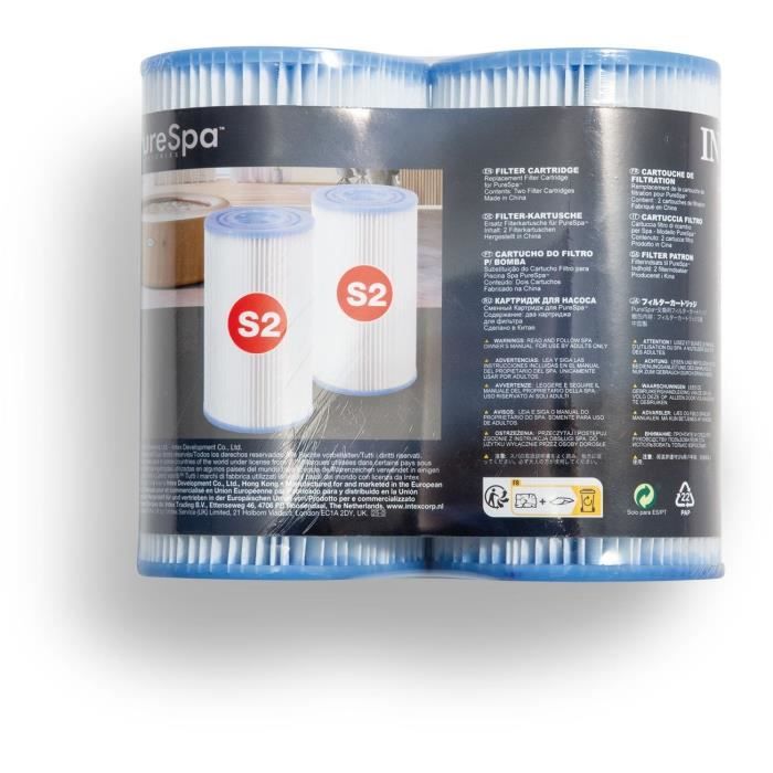 INTEX Pack of 2 Cartridges for Pure SPA S2