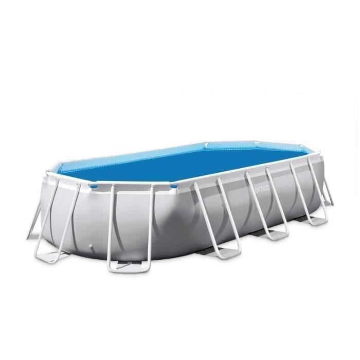 Bâche a bulles pour piscine ovale Intex UTF00148 - 4,00m x 2,00m - Bleu - 120 microns