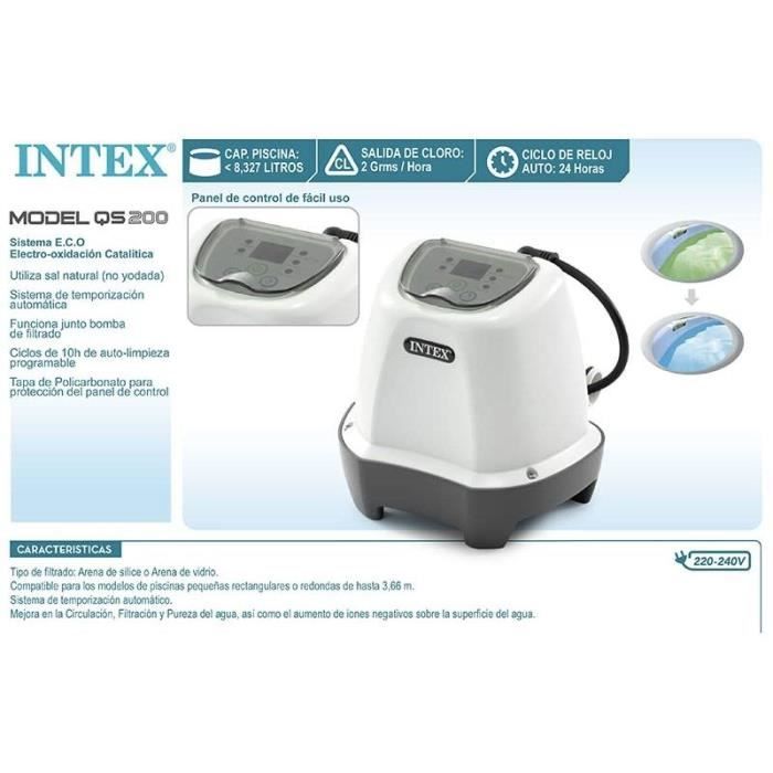 Intex - QS200 Saltwater Sterilizer for Pools up to 8 m³