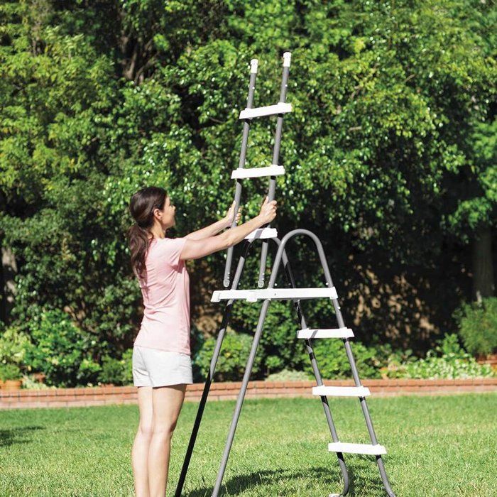 Intex Ultra XTR Above Ground Pool Kit - 488 x 122 cm - Round (Ladder, valves, filter, cover, ground mat) - 26326GS