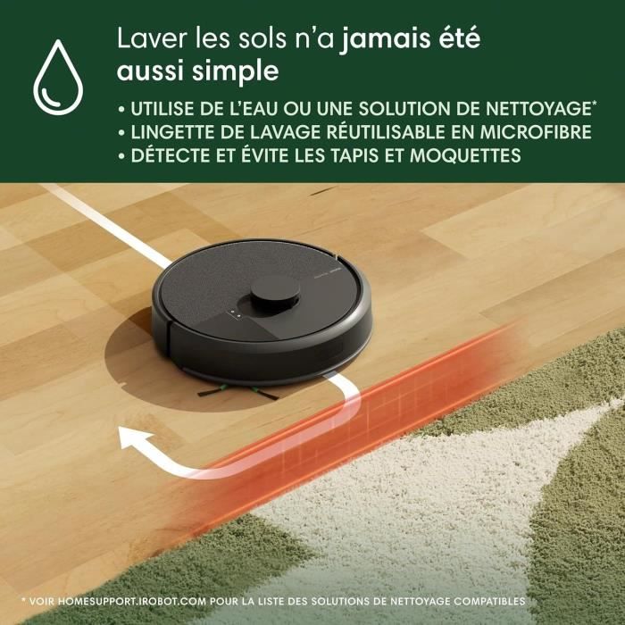 iRobot Roomba 105 Combo - 7000 Pa - 2 hours - LiDAR Navigation 7KPa